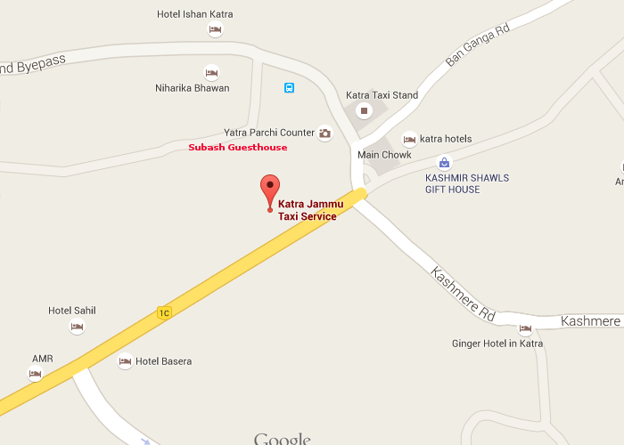 Subash Guesthouse katra Jammu location map